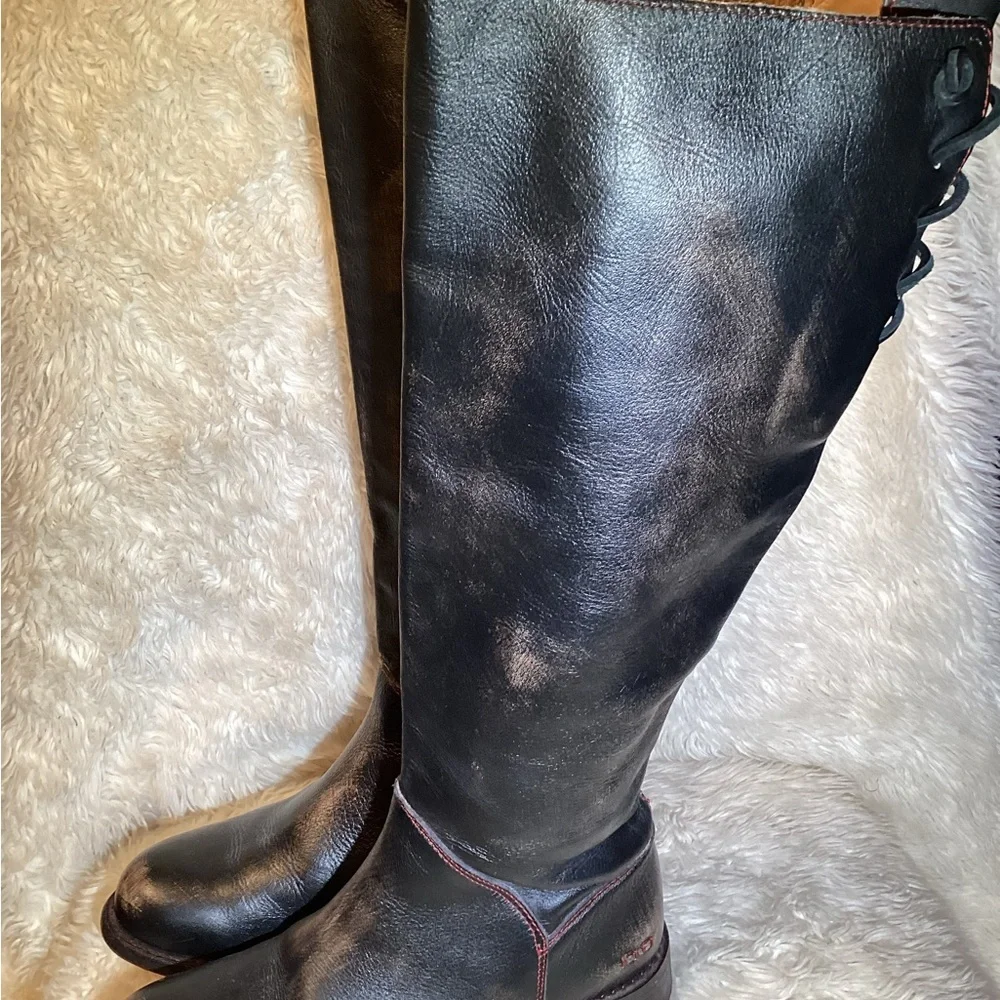 Bed/stu Manchester Black Knee-High Leather Boots size medium